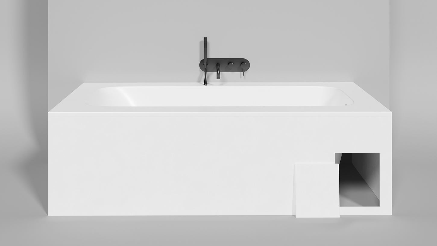 Ванна встраиваемая Salini S-Sense Orlanda Plus 102014GF 190x100.4x60 (покраска RAL полностью, глянцевый), без донного клапана