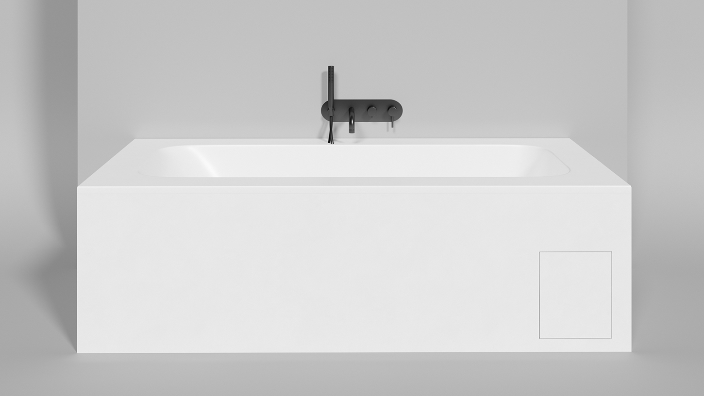 Ванна встраиваемая Salini S-Sense Orlanda Plus Kit 102114MF 190x100.4x60 (покраска RAL полностью, только светлые оттенки, матовый), донный клапан, сифон, слив-перелив копия