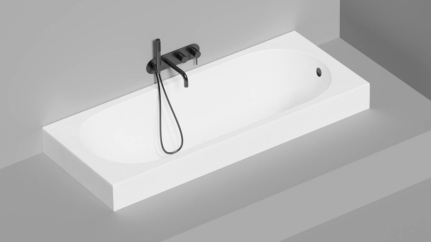 Ванна встраиваемая Salini S-Stone Ornella 102321M 170x75x60 (белый матовый), без донного клапана