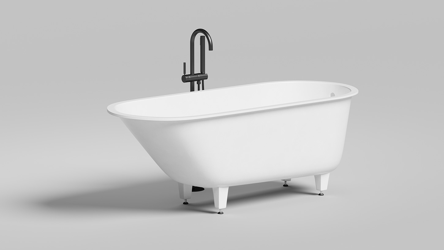 Ванна встраиваемая Salini S-Sense Ornella 102316GF 160x70x54 (покраска RAL полностью, глянцевый), без донного клапана