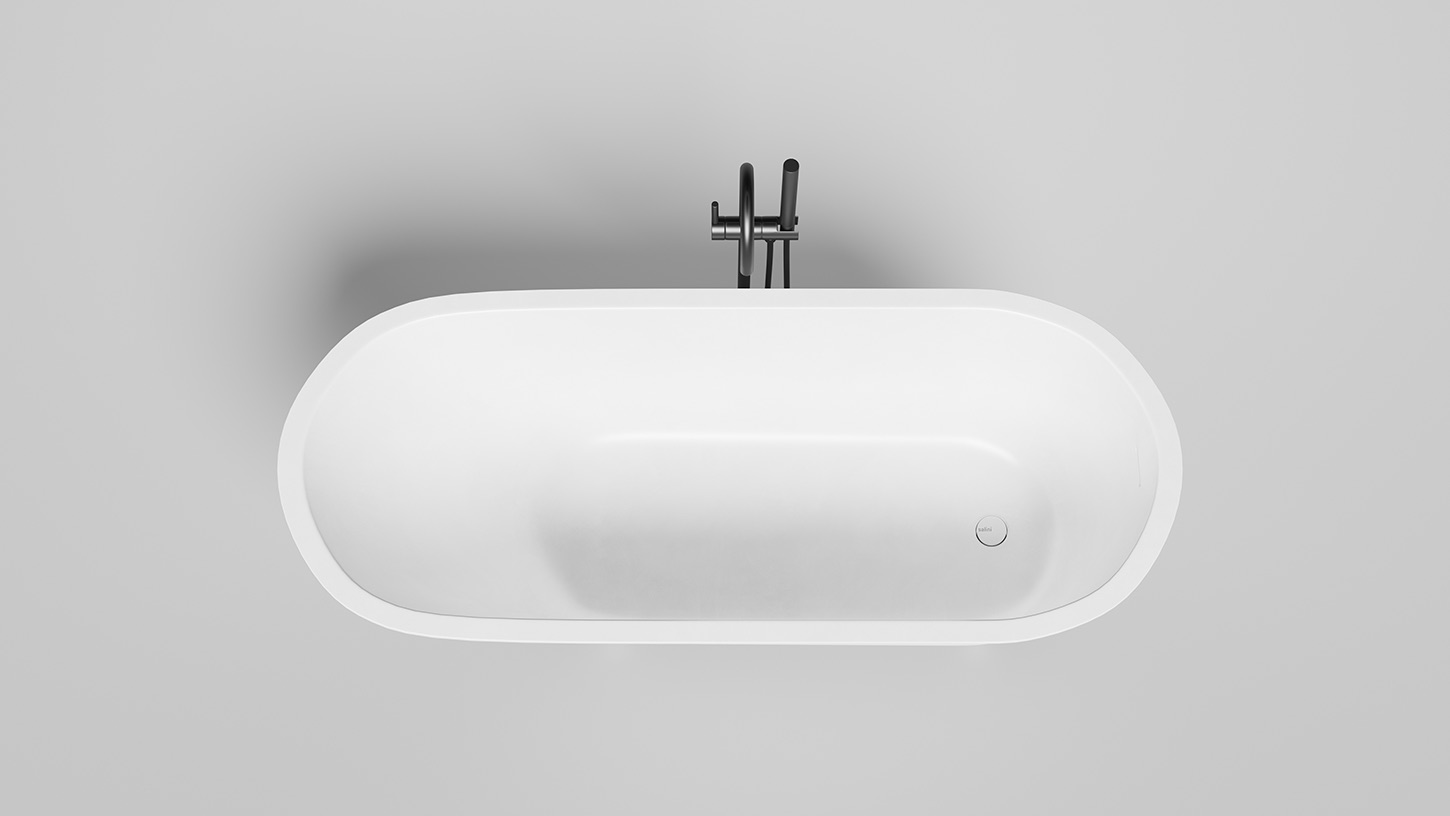 Ванна встраиваемая Salini S-Sense Ornella 102411M 170x75x60 (белый матовый), донный клапан, сифон, слив-перелив