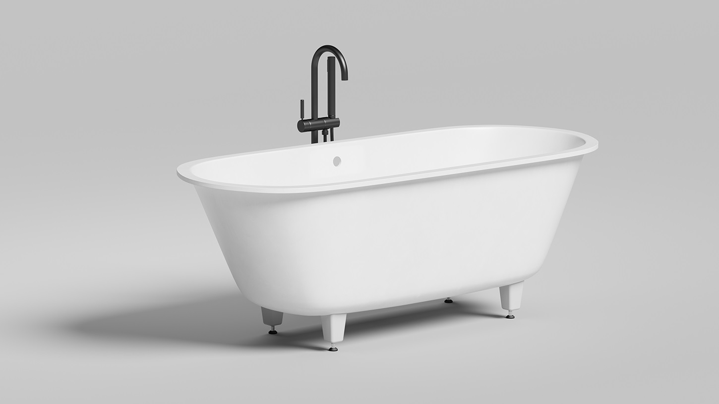 Ванна встраиваемая Salini S-Sense Ornella Axis 103411MF 180x80x60 (покраска RAL полностью, только светлые оттенки, матовый), без донного клапана