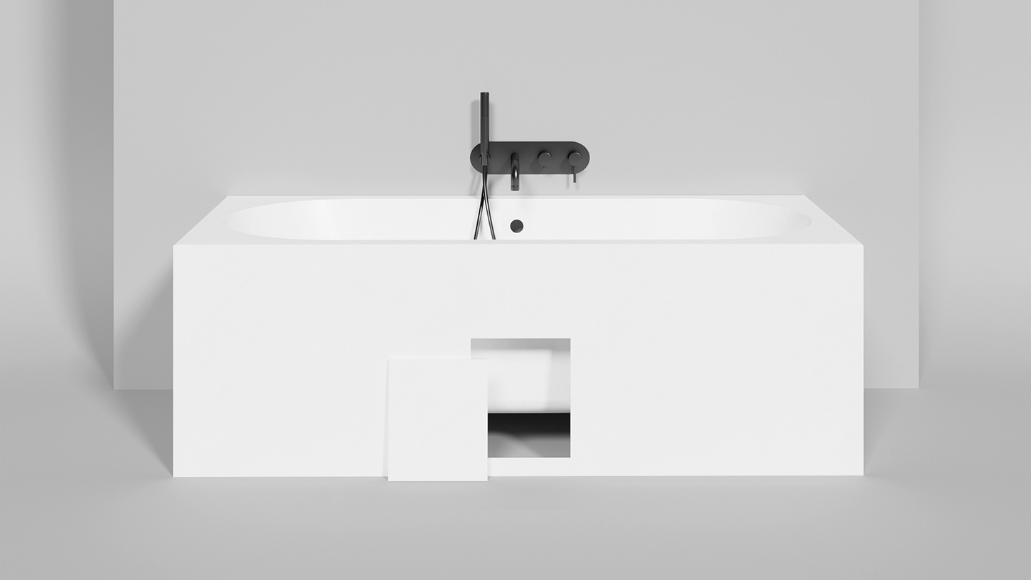 Ванна встраиваемая Salini S-Sense Ornella Axis 103413MF 170.5x75.5x60 (покраска RAL полностью, только светлые оттенки, матовый), без донного клапана