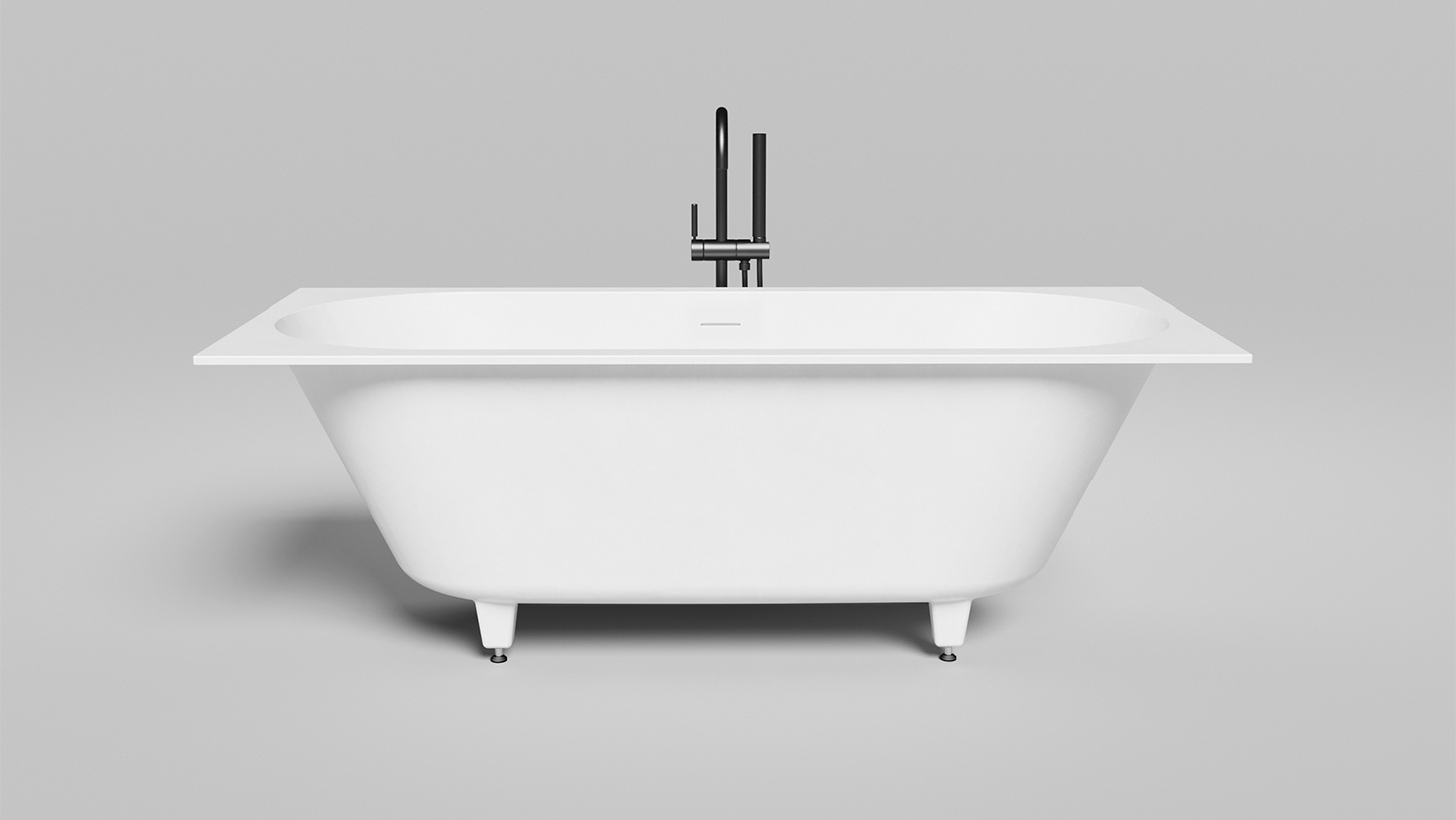 Ванна встраиваемая Salini S-Sense Ornella Axis Kit 103511G 180x80x60 (белый глянцевый), донный клапан, сифон, слив-перелив