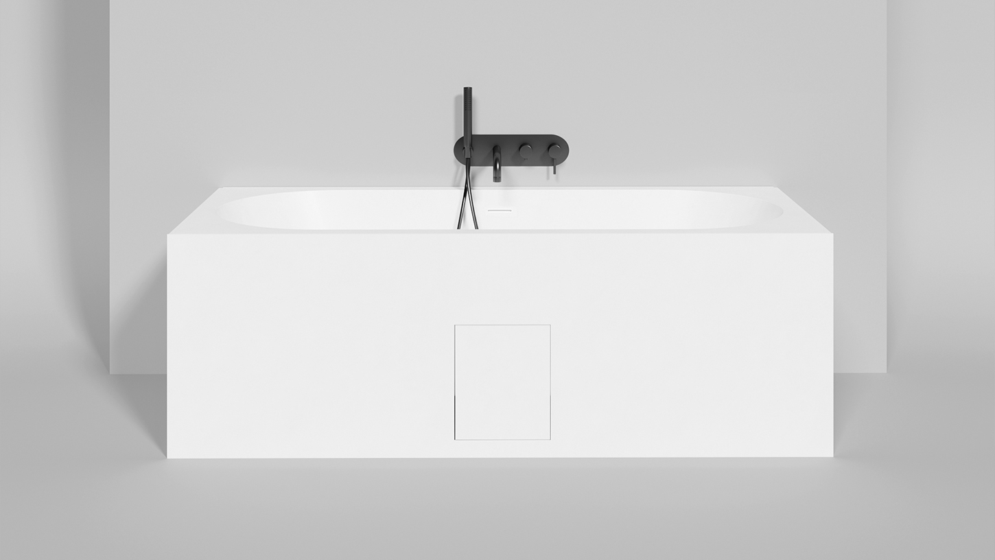 Ванна встраиваемая Salini S-Sense Ornella Axis Kit 103512G 190.5x90.5x63.5 (белый глянцевый), донный клапан, сифон, слив-перелив