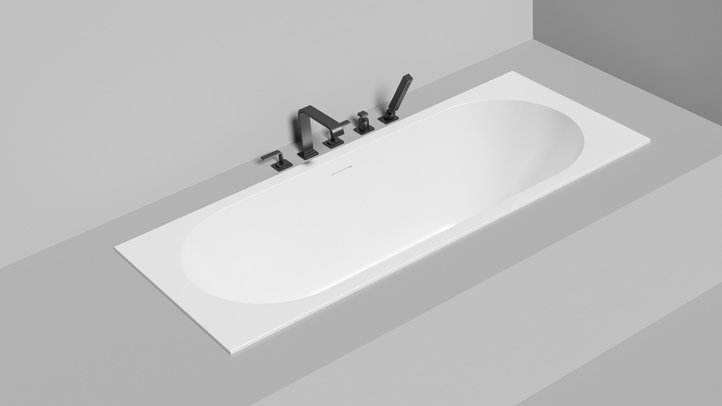 Ванна встраиваемая Salini S-Sense Ornella Axis Kit 104713G 170x70x60 (белый глянцевый), донный клапан, сифон, слив-перелив