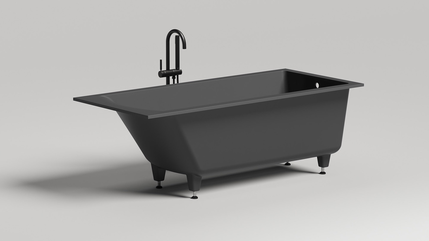 Ванна встраиваемая Salini S-Stone Cascata 104423MF 170x70x55.2 (покраска RAL полностью, матовый), без донного клапана