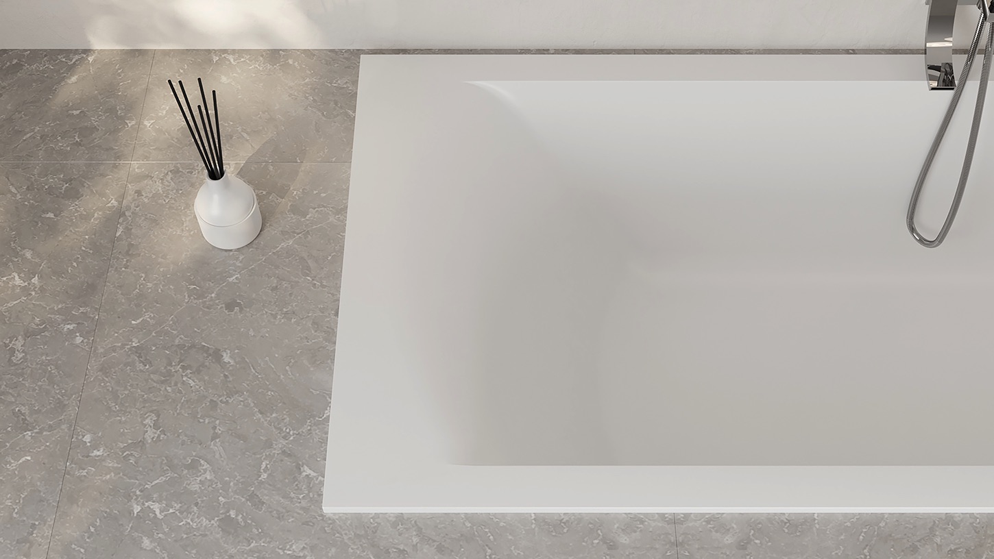 Ванна встраиваемая Salini S-Stone Cascata Kit 104523MF 179.6x79.5x60 (покраска RAL полностью, матовый), донный клапан, сифон, слив-перелив