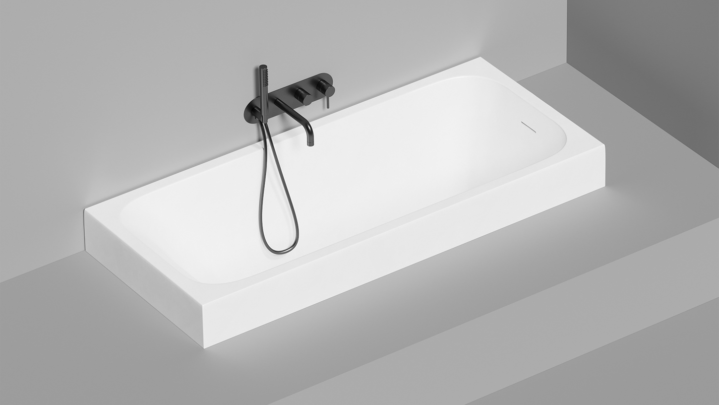 Ванна встраиваемая Salini S-Stone Orlanda 102126M 170x80x60 (белый матовый), донный клапан, сифон, слив-перелив