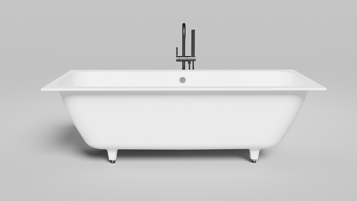 Ванна встраиваемая Salini S-Stone Orlanda Axis 103222MF 180x80x60 (покраска RAL полностью, матовый), без донного клапана