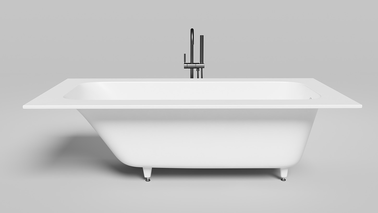 Ванна встраиваемая Salini S-Stone Orlanda Plus 102024M 190x100x60 (белый матовый), без донного клапана