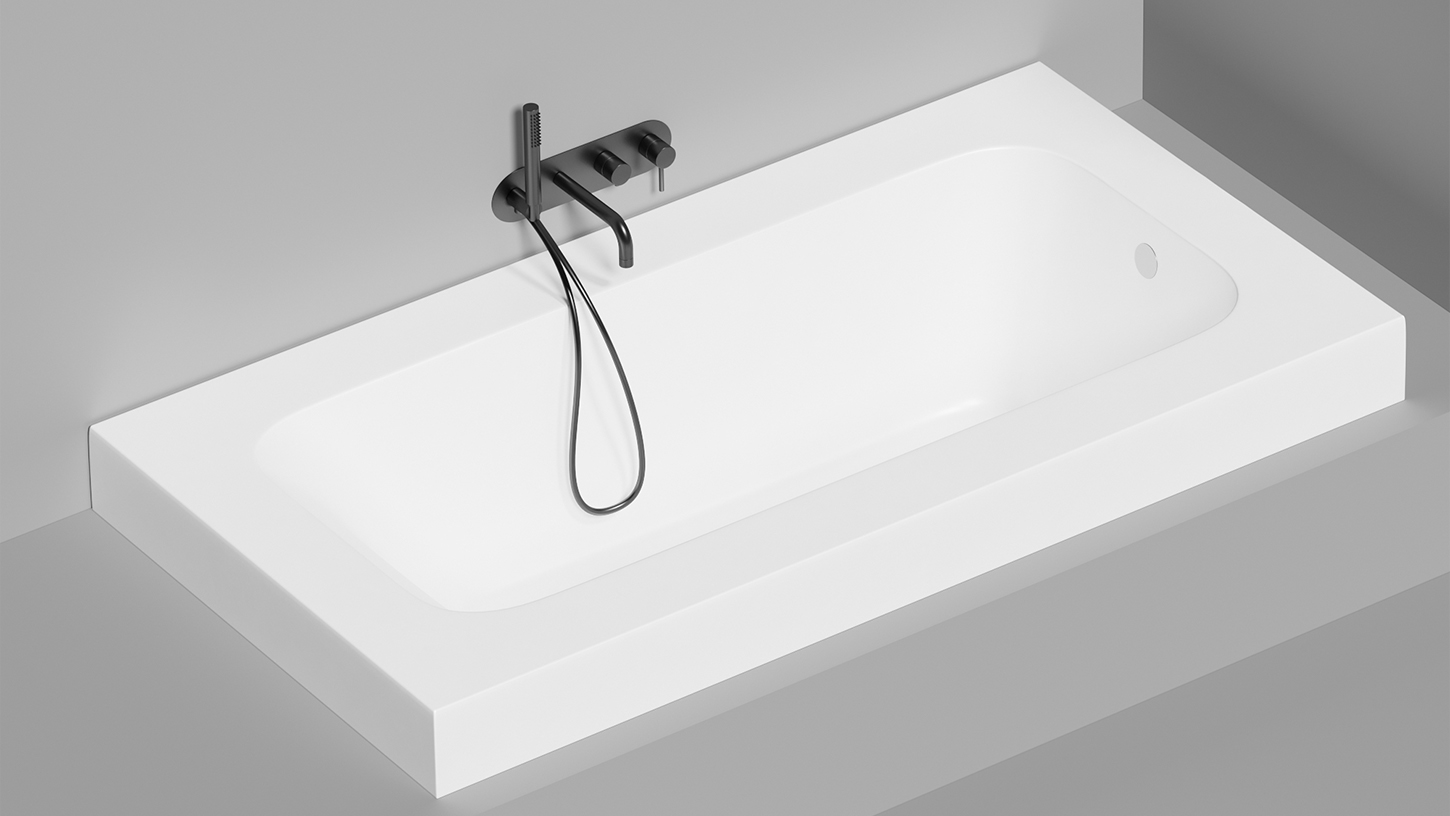 Ванна встраиваемая Salini S-Stone Orlanda Plus 102024MF 190x100x60 (покраска RAL полностью, матовый), без донного клапана