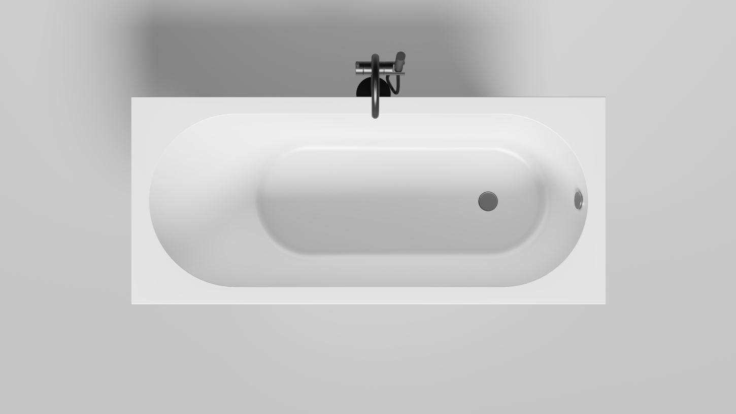 Ванна встраиваемая Salini S-Stone Ornella 102322MF 180x80x60 (покраска RAL полностью, матовый), без донного клапана