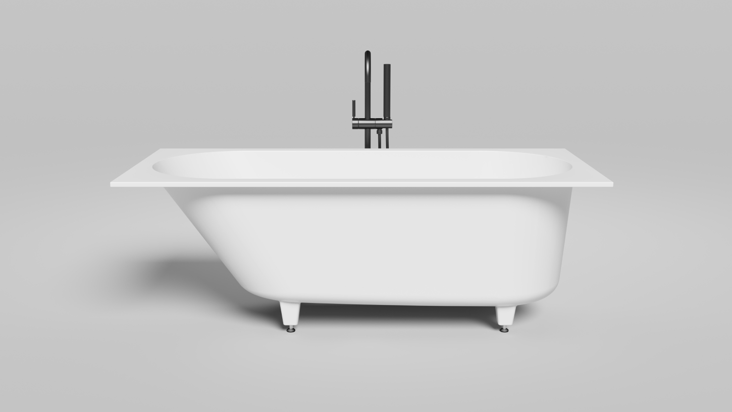 Ванна встраиваемая Salini S-Stone Ornella 102324M 170x80x60 (белый матовый), без донного клапана