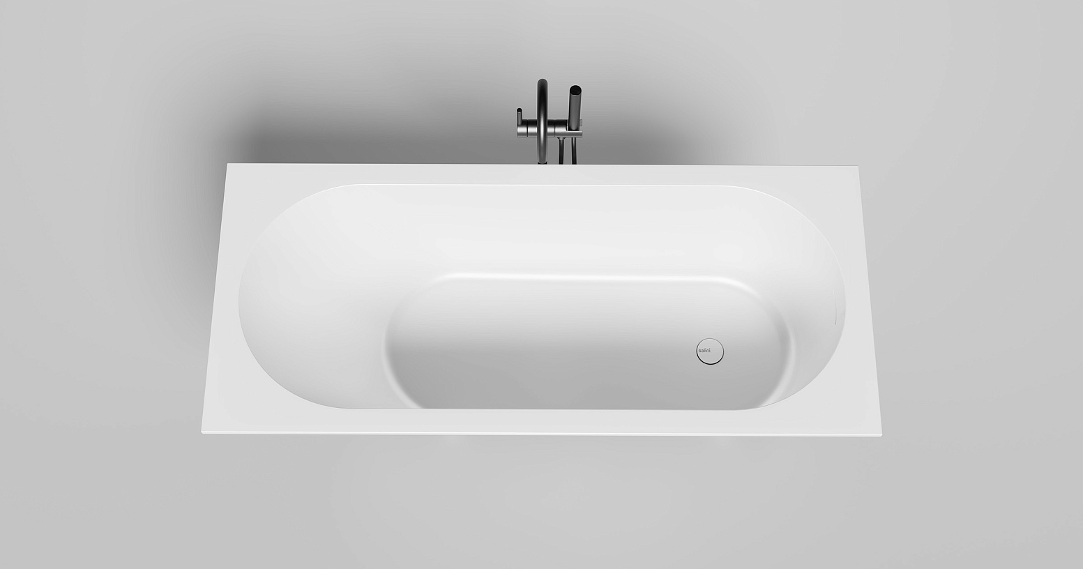 Ванна встраиваемая Salini S-Stone Ornella 102421M 170x74.5x60 (белый матовый), донный клапан, сифон, слив-перелив