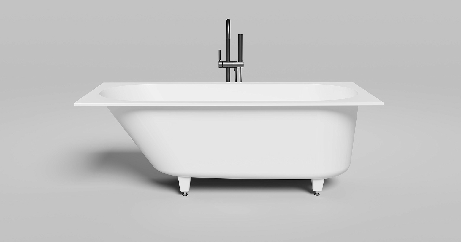 Ванна встраиваемая Salini S-Stone Ornella 102421MF 170x774.5x60 (покраска RAL полностью, матовый), донный клапан, сифон, слив-перелив