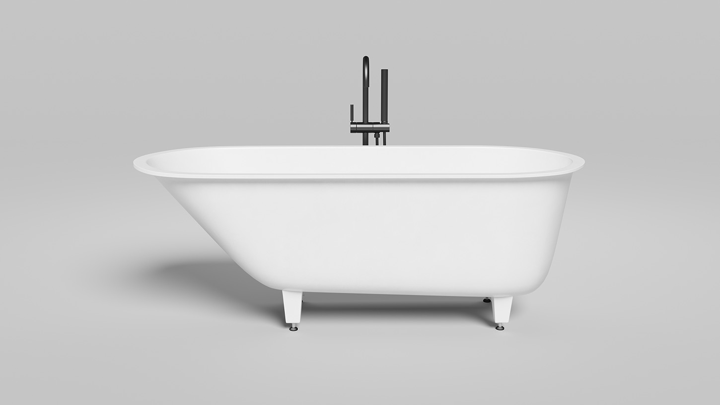 Ванна встраиваемая Salini S-Stone Ornella 102423MF 170x70x60 (покраска RAL полностью, матовый), донный клапан, сифон, слив-перелив