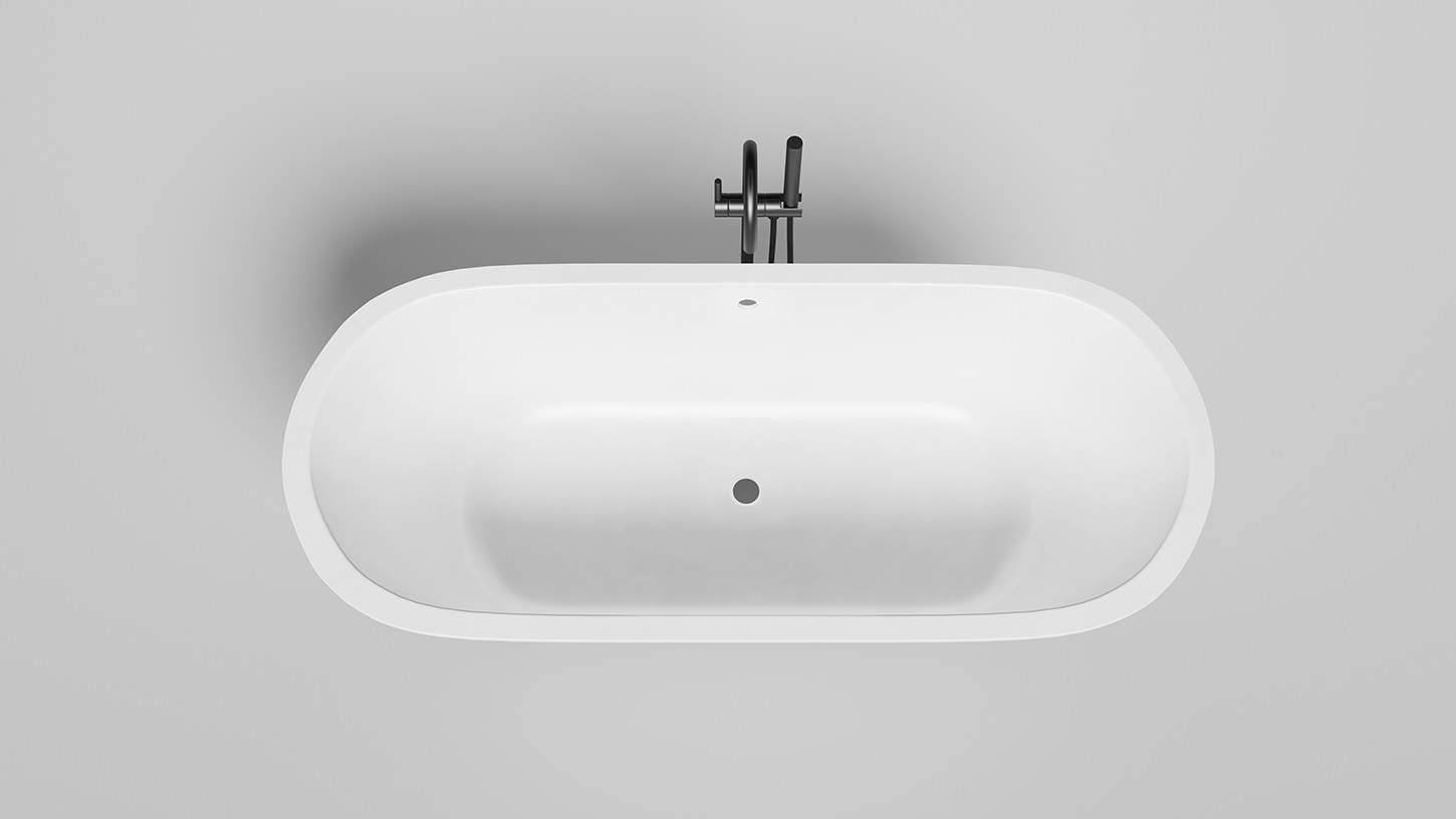 Ванна встраиваемая Salini S-Stone Ornella Axis 103421MF 180x80x60 (покраска RAL полностью, матовый), без донного клапана