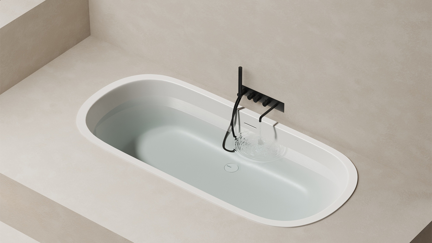 Ванна встраиваемая Salini S-Stone Ornella Axis 103423M 170x75x60 (белый матовый), без донного клапана