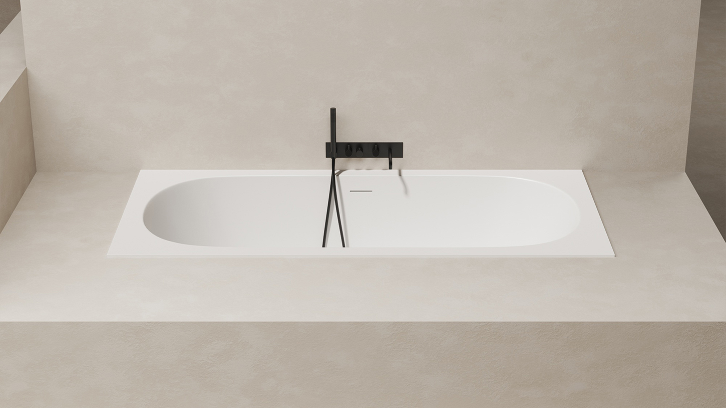 Ванна встраиваемая Salini S-Stone Ornella Axis 103423MF 170x75x60 (покраска RAL полностью, матовый), без донного клапана