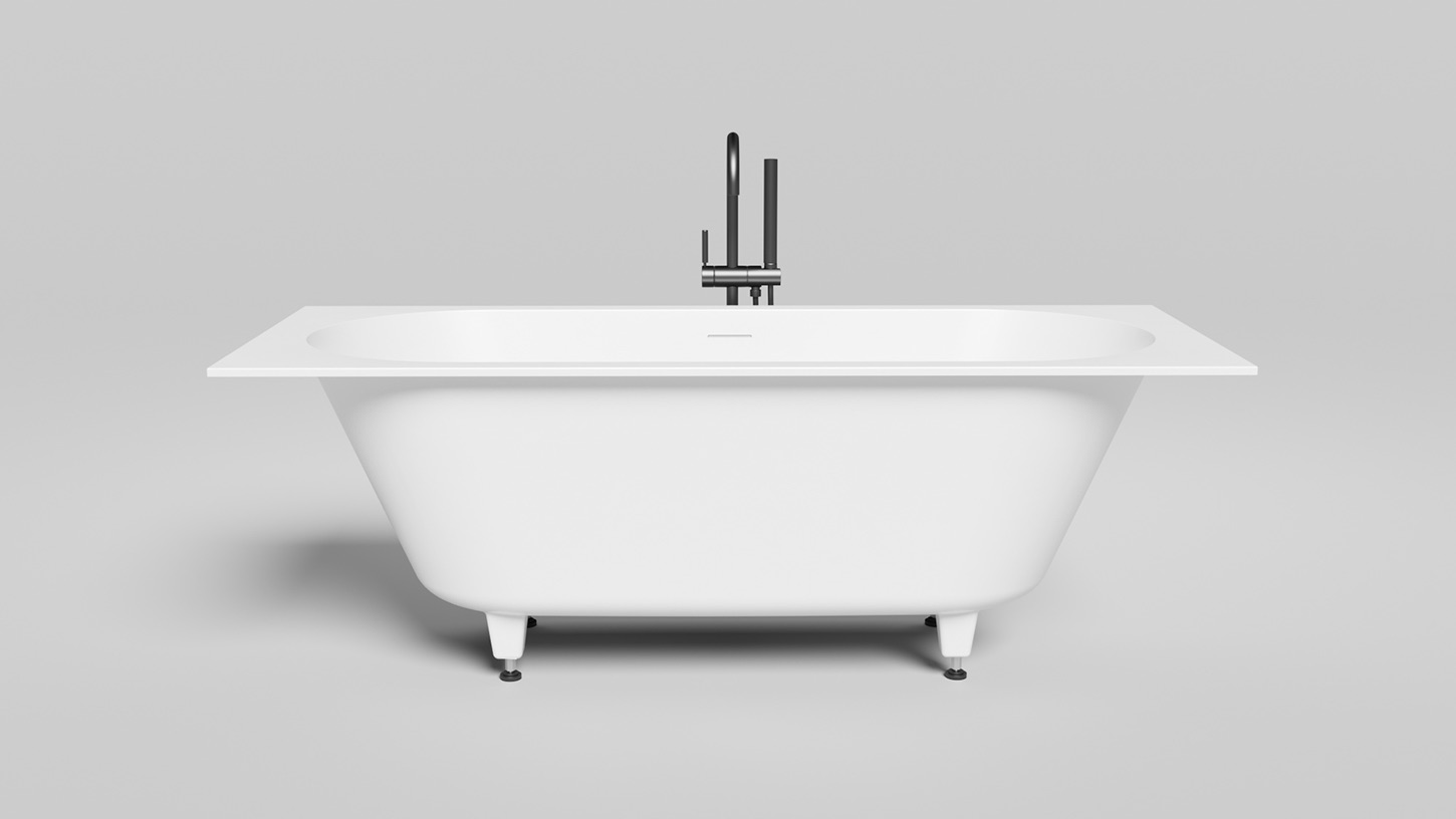 Ванна встраиваемая Salini S-Stone Ornella Axis Kit 104723MF 170x70x60 (покраска RAL полностью, матовый), донный клапан, сифон, слив-перелив