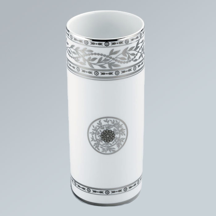 Ваза фарфоровая настольная Marquise platinum decor A7G-A02-4609 (белый, платина)