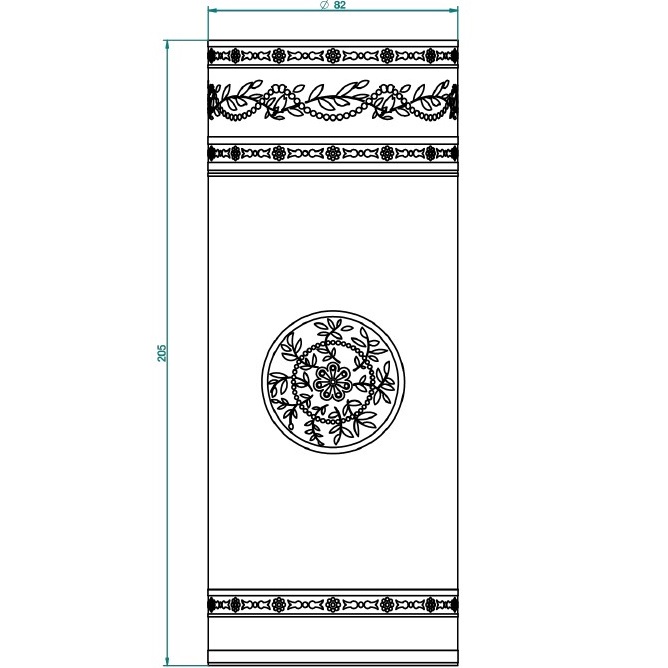 Ваза фарфоровая настольная Marquise platinum decor A7G-A02-4609 (белый, платина)