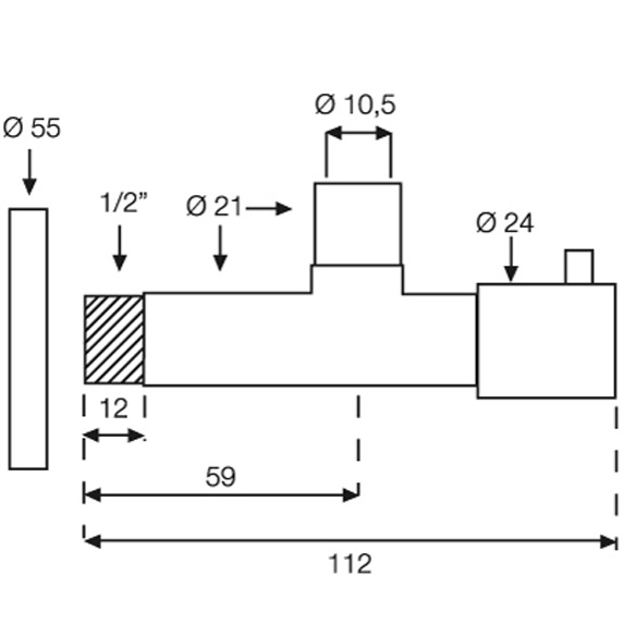 Вентиль с фильтром угловой Fima Carlo Frattini Sottolavabo F204CR (хром)