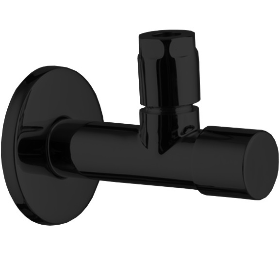 Вентиль с фильтром угловой Fima Carlo Frattini Sottolavabo F204NS (черный матовый)