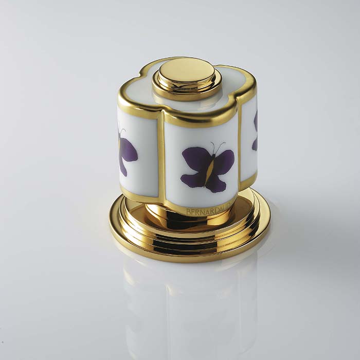 Вентиль смесителя для раковины THG Capucine Mauve Decor Or A7D-F01-36 (золотой, лиловый, белый)