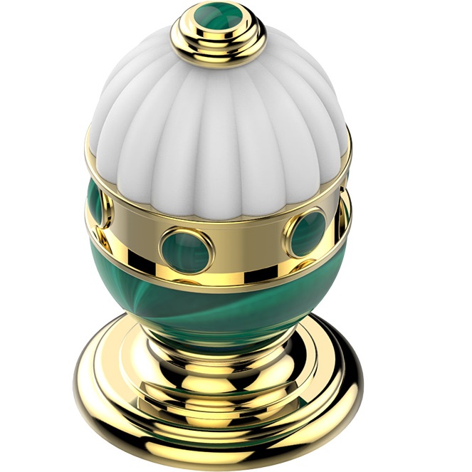 Вентиль смесителя для раковины THG Cheverny Malachite A1S-F01-35 (золотой, малахит)