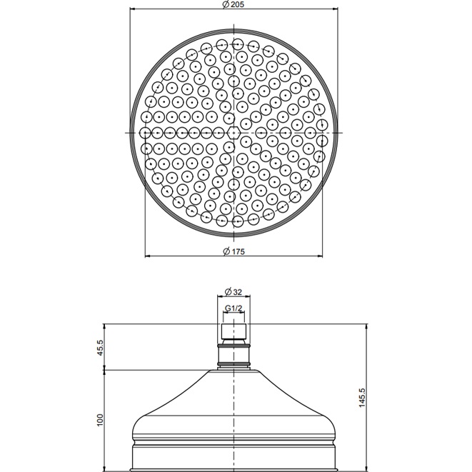 Верхний душ 20х20см Fima Carlo Frattini Soffioni F2071/2CR (хром)