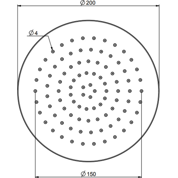 Верхний душ 20см Fima Carlo Frattini Spillo Steel F2947/2INOX (нержавеющая сталь)