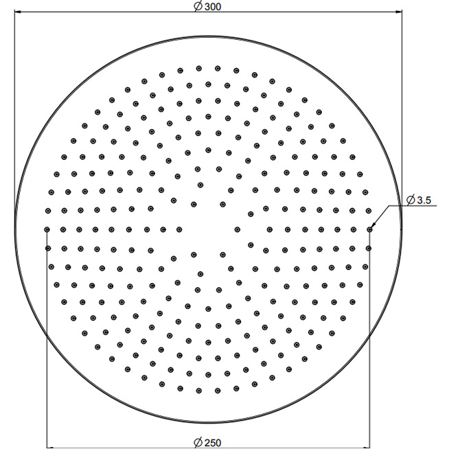 Верхний душ 30см Fima Carlo Frattini Spillo Steel F2948/2INOX (нержавеющая сталь)