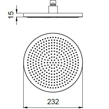 Верхний душ настенный Almar Velvet Rain E044292.CR 23.2x23.2 (хром)
