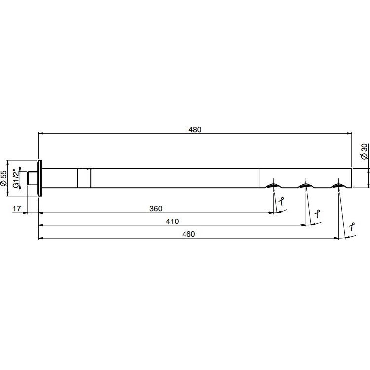 Верхний душ настенный Fima Carlo Frattini Soffioni F5912SINOX (нержавеющая сталь)