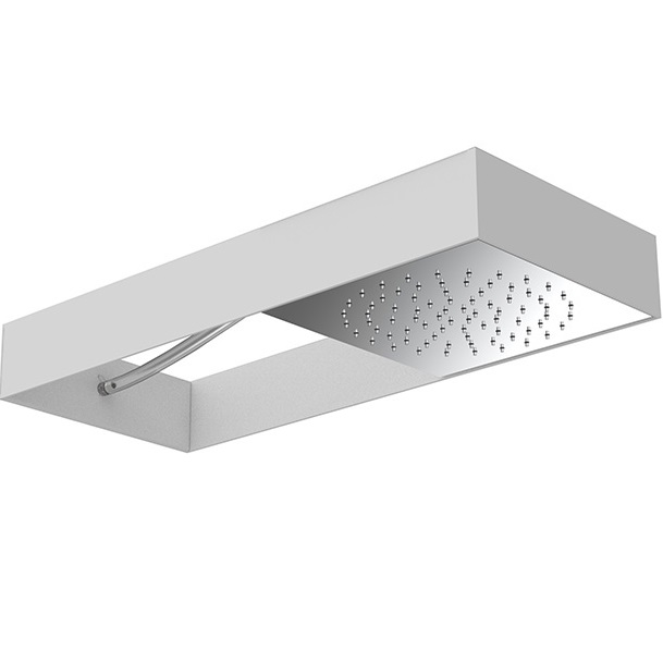 Верхний душ настенный 26.6x26.6см. Fima Carlo Frattini Wellness F2991BCR (хром, белый матовый)