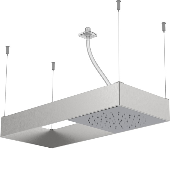 Верхний душ настенный Fima 25.5x25.5 Carlo Frattini Wellness F2993SCR (нержавеющая сталь)