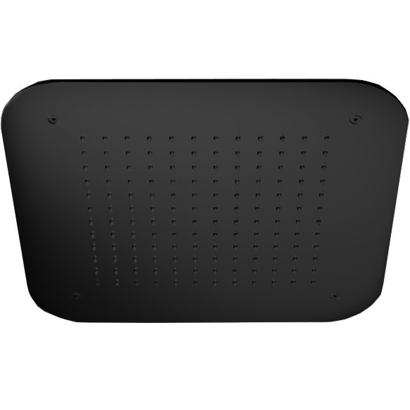 Верхний душ потолочный встраиваемый 42х42см Fima Carlo Frattini Soffioni F2417NS (черный матовый)