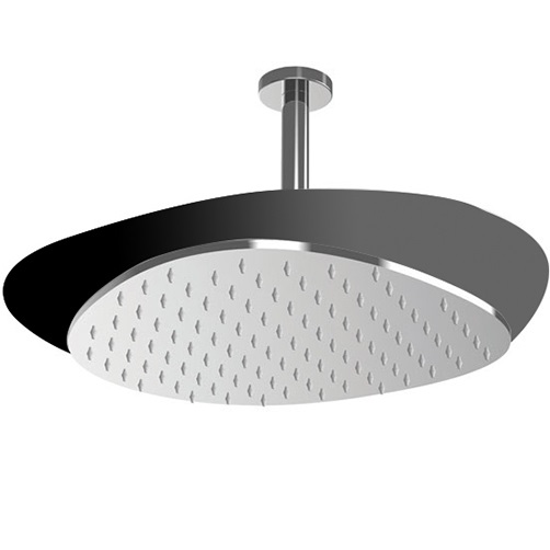 Верхний душ потолочный 49х40см Fima Carlo Frattini Soffioni F2653NNS (черный матовый)