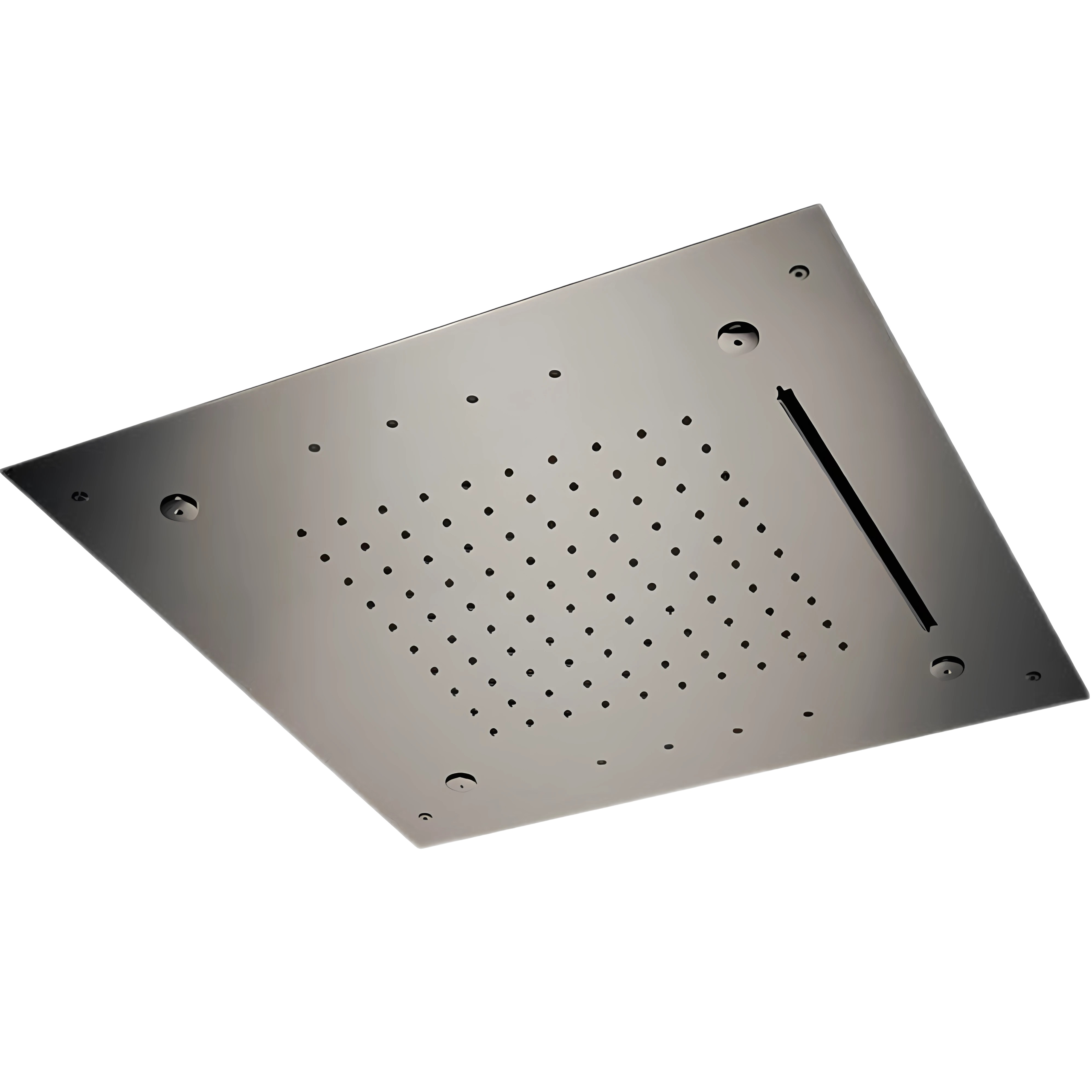 Верхний душ потолочный Remer Inox SS357RS50NC (сталь), с подсветкой