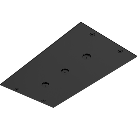 Верхний душ потолочный встраиваемый 35х20см Fima Carlo Frattini Soffioni F2815NS (черный матовый)