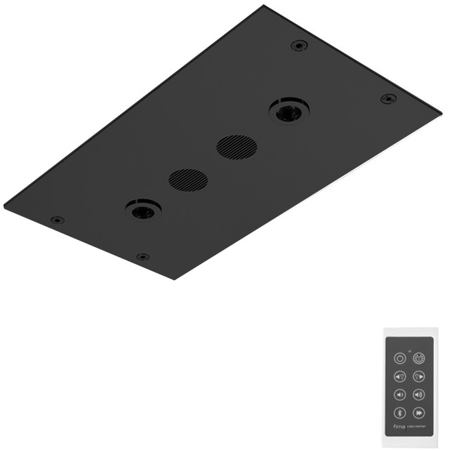 Верхний душ потолочный встраиваемый 35х20см Fima Carlo Frattini Soffioni F2820NS (черный матовый), хромотерапия