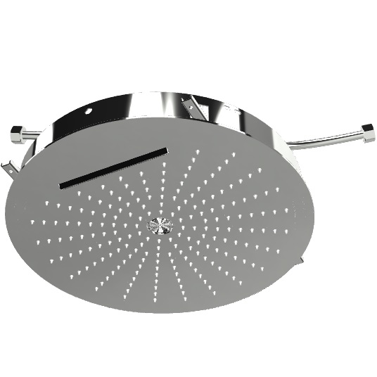 Верхний душ потолочный встраиваемый 40 см Fima Carlo Frattini Soffioni F5911CR (хром), 3 вида струи
