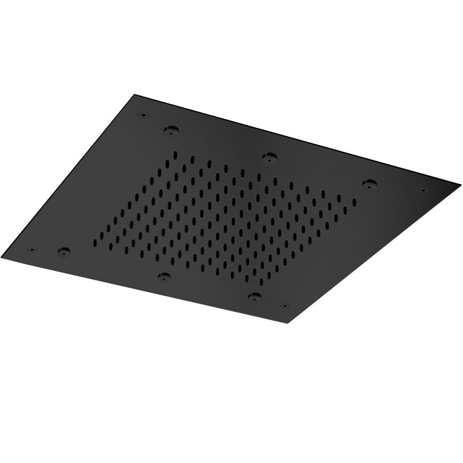 Верхний душ потолочный встраиваемый 50х50см Fima Carlo Frattini Soffioni F2901NS (черный матовый)