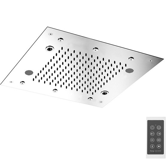 Верхний душ потолочный встраиваемый 50х50см Fima Carlo Frattini Soffioni F2902CR (хром), хромотерапия