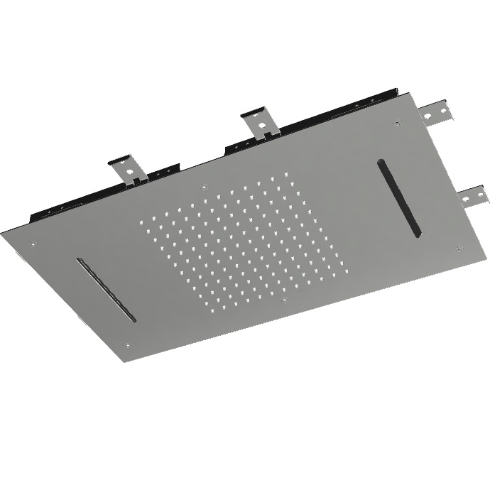 Верхний душ потолочный встраиваемый 70х40см Fima Carlo Frattini Soffioni F2903CR (хром), 2 вида струи