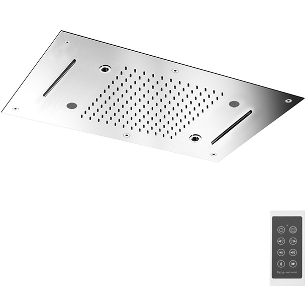 Верхний душ потолочный встраиваемый 70х40см Fima Carlo Frattini Soffioni F2904CR (хром), 2 вида струи, хромотерапия