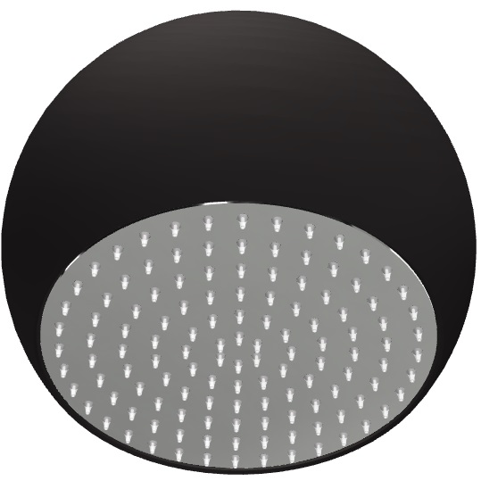 Верхний душ Sfera 20см Fima Carlo Frattini Wellness F2340CRN (черный матовый)