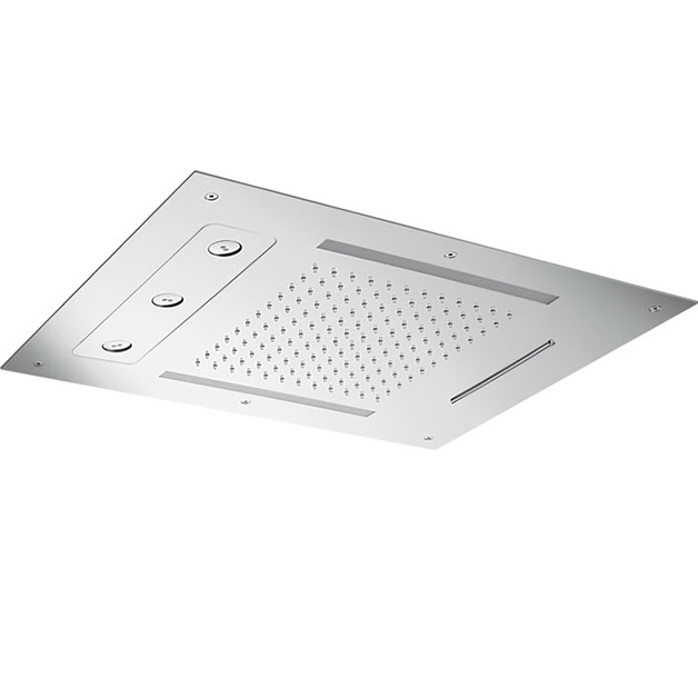 Верхний душ встраиваемый Almar Chromotherapy E044190.BS 63х48 (нержавеющая сталь брашированная)